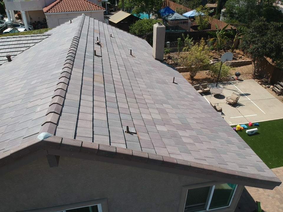 Completed tile roof