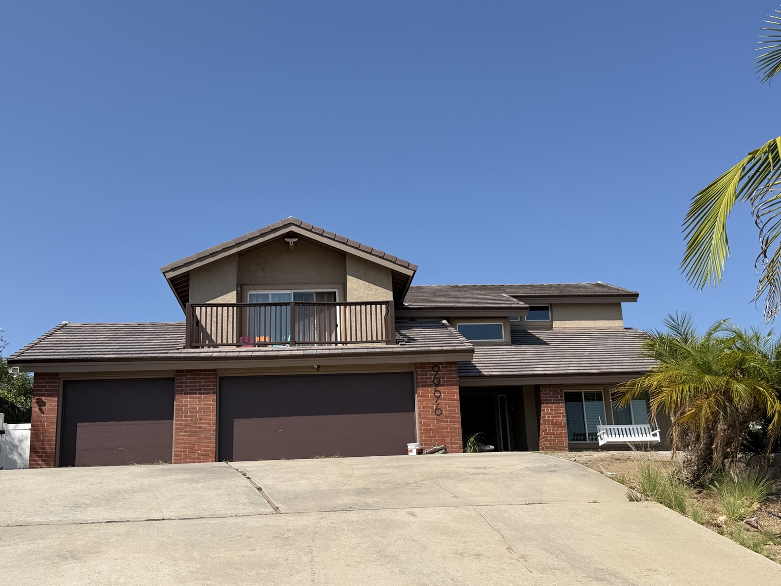 Tile roofing — completed front view