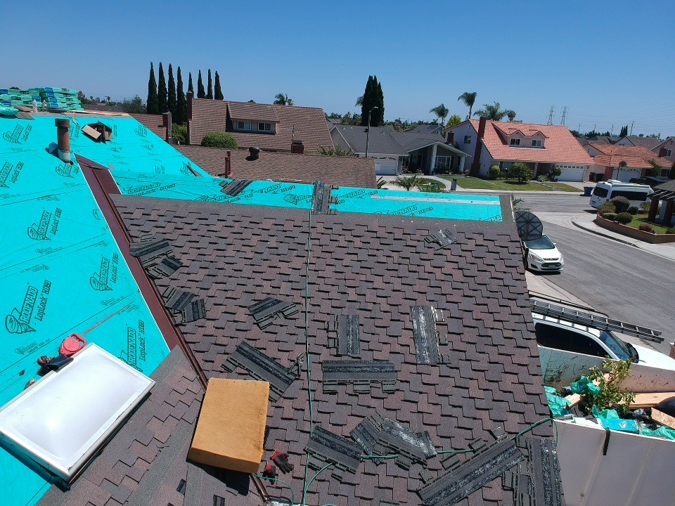 Diamond project — Presidential TL shingles and underlayment in progress